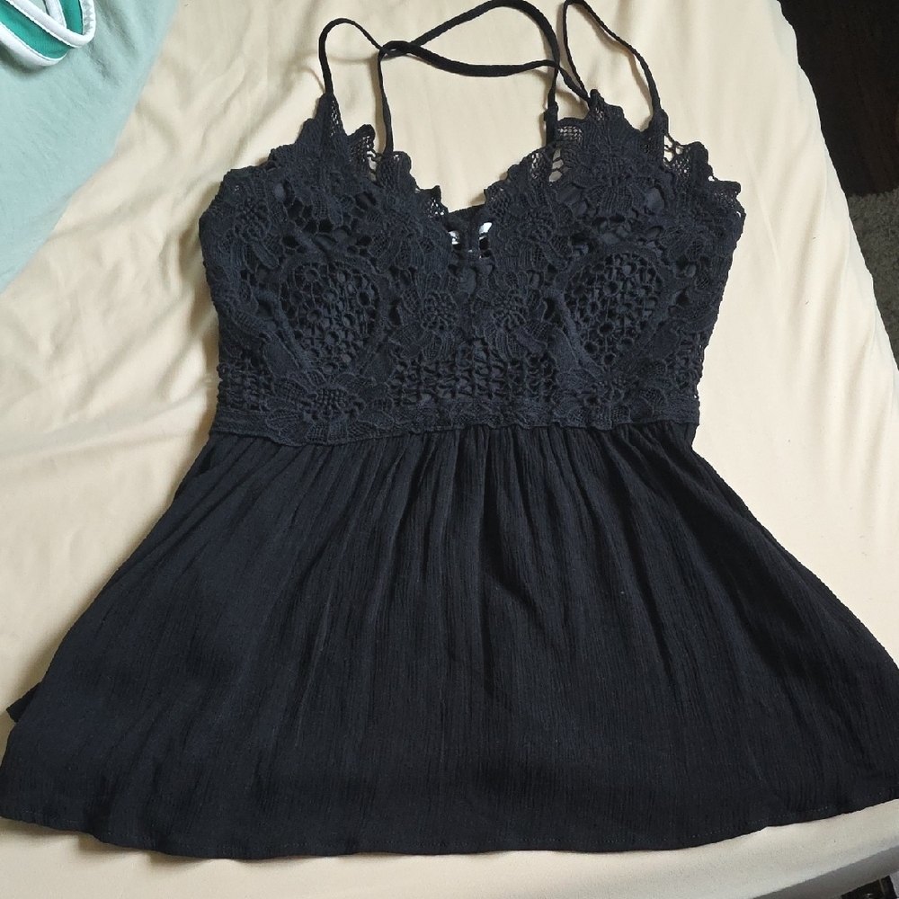 Maurices Black Lace Camisole Top Nwt